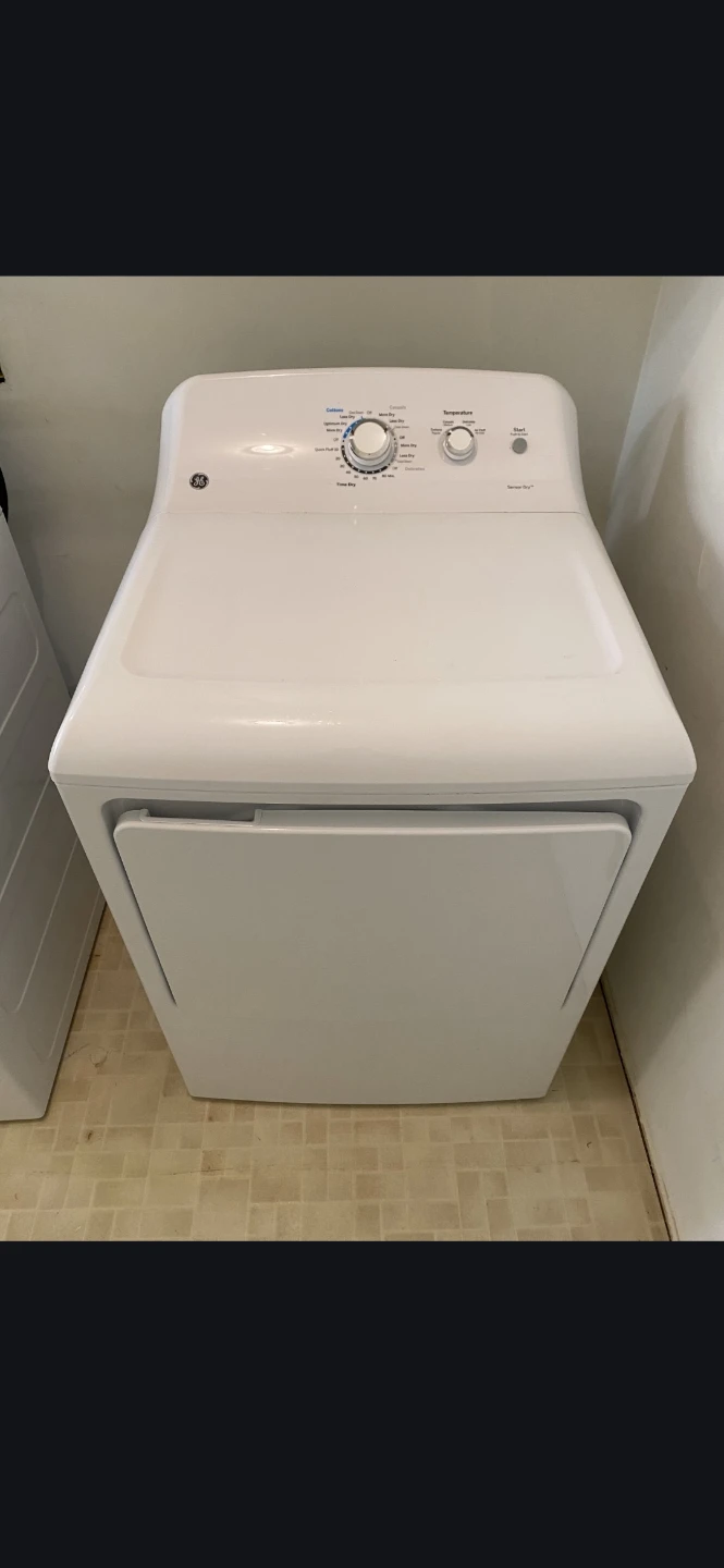 GE White Electric Dryer - photo 2