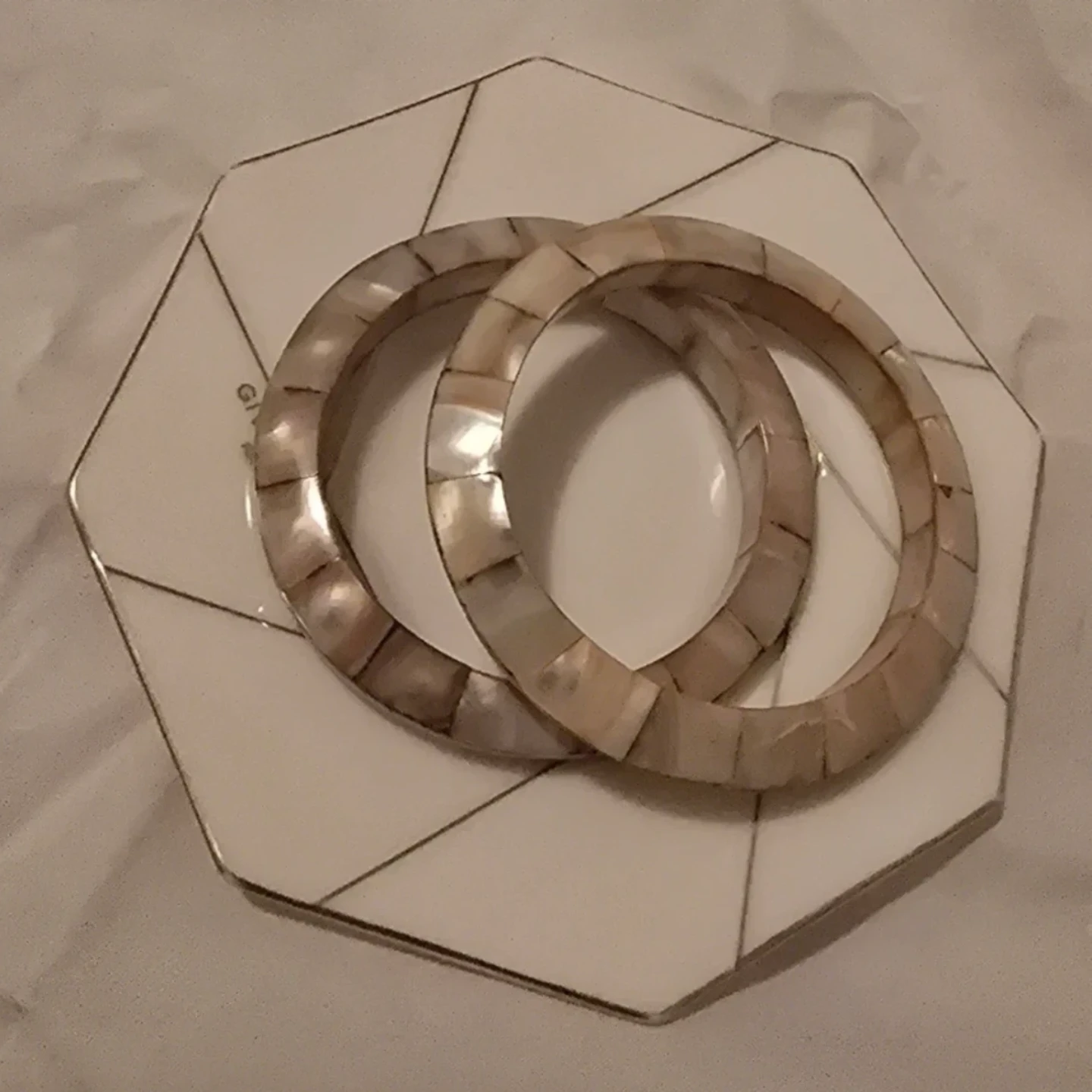 Set of 2 Mother of Pearl Bangles