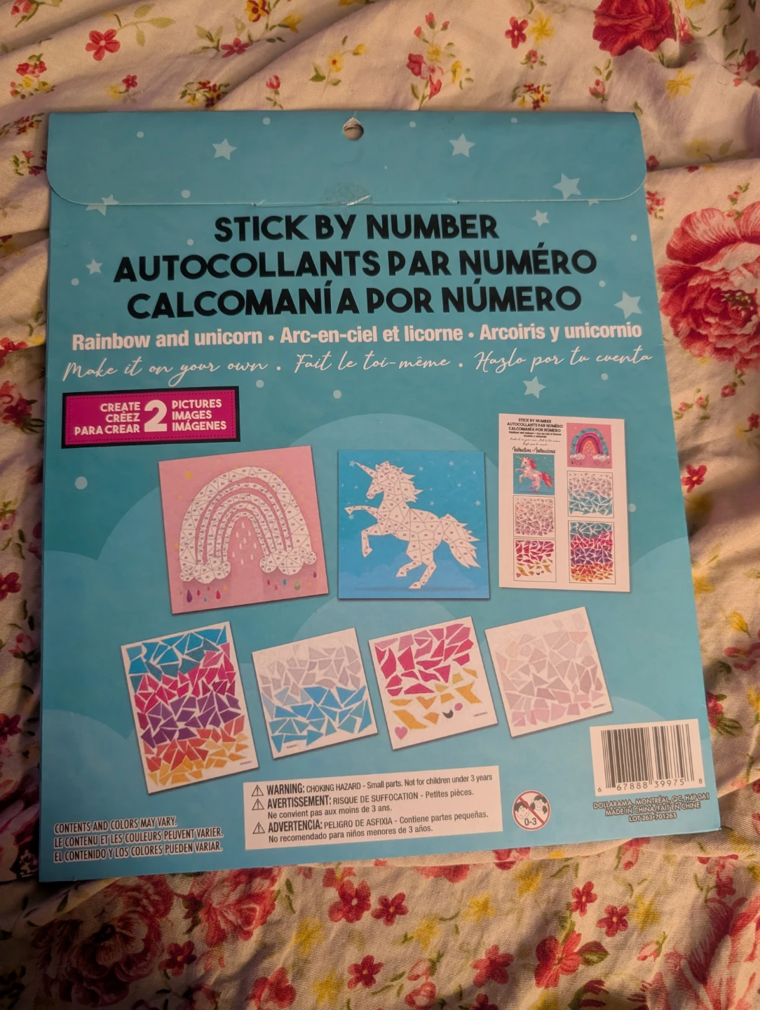⚽Stick by Number Rainbow & Unicorn Craft Kit - photo 2