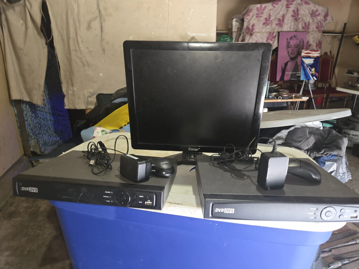 2x DVR DVS Security System Recorders with Monitor  Accessories - photo 2