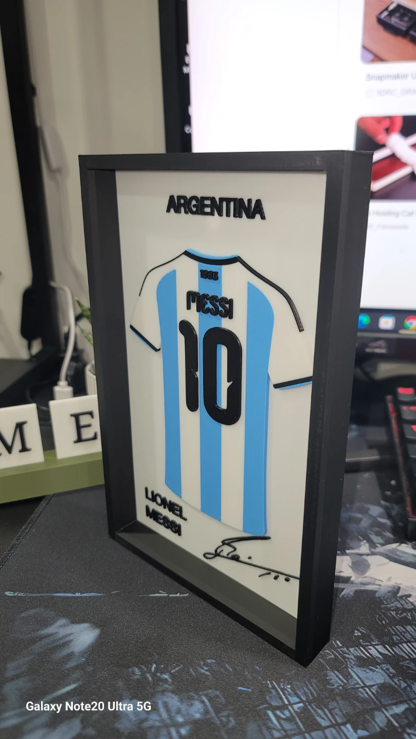MADE TO ORDER ONLY. 3D Prints Framed Soccer Jersey Art. - photo 3