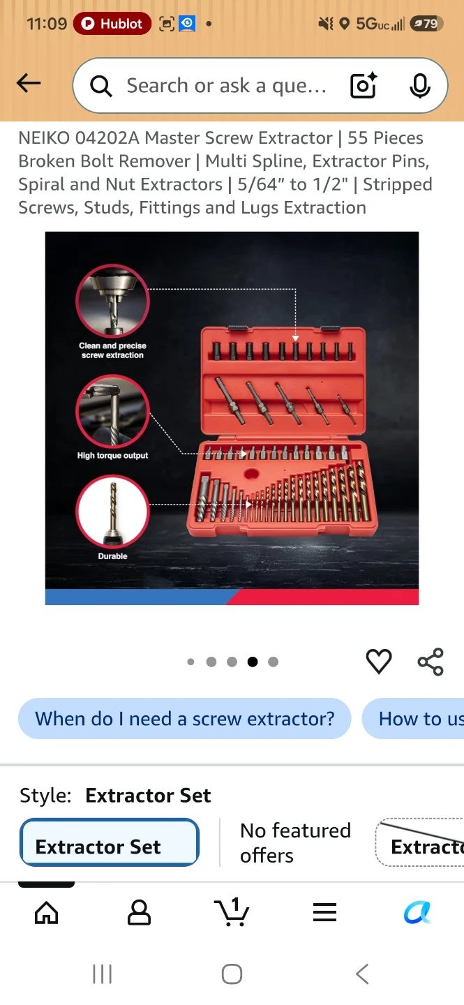 NEIKO 55-Piece Master Screw Extractor and Drill Bit Set - photo 2