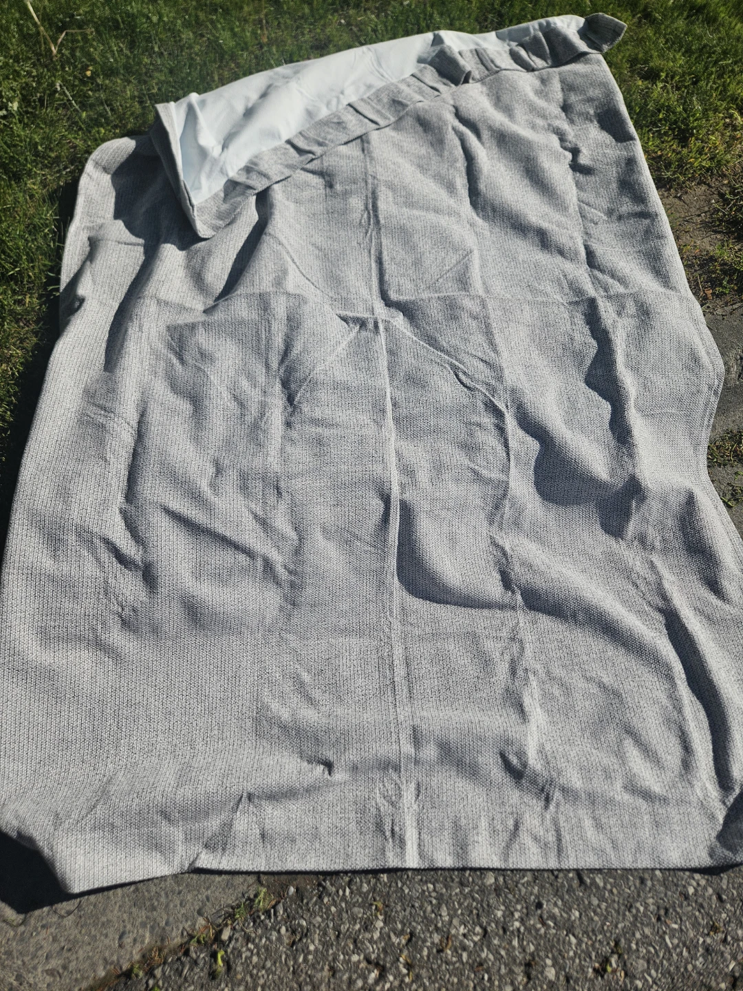 1 Panel Grey Curtain Heavy