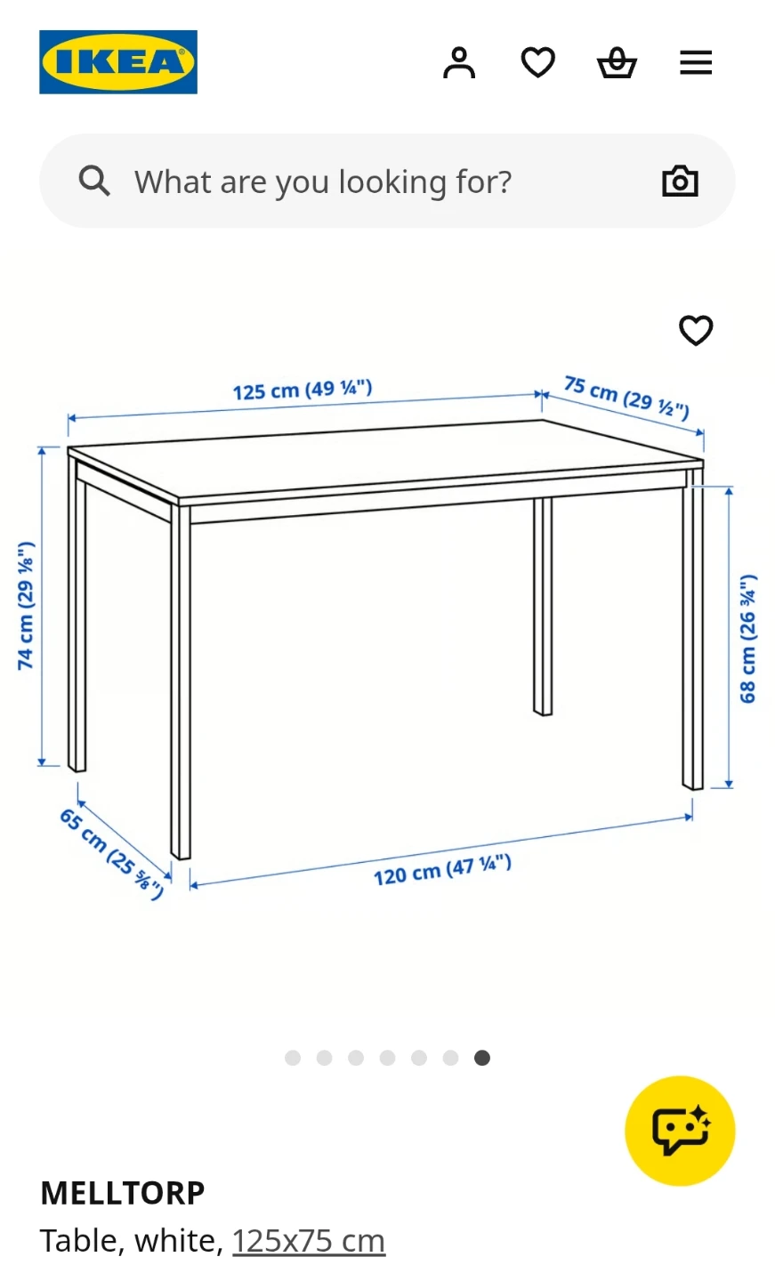 IKEA MELLTORP White Dining Table / Desk (Seats 4) - photo 3