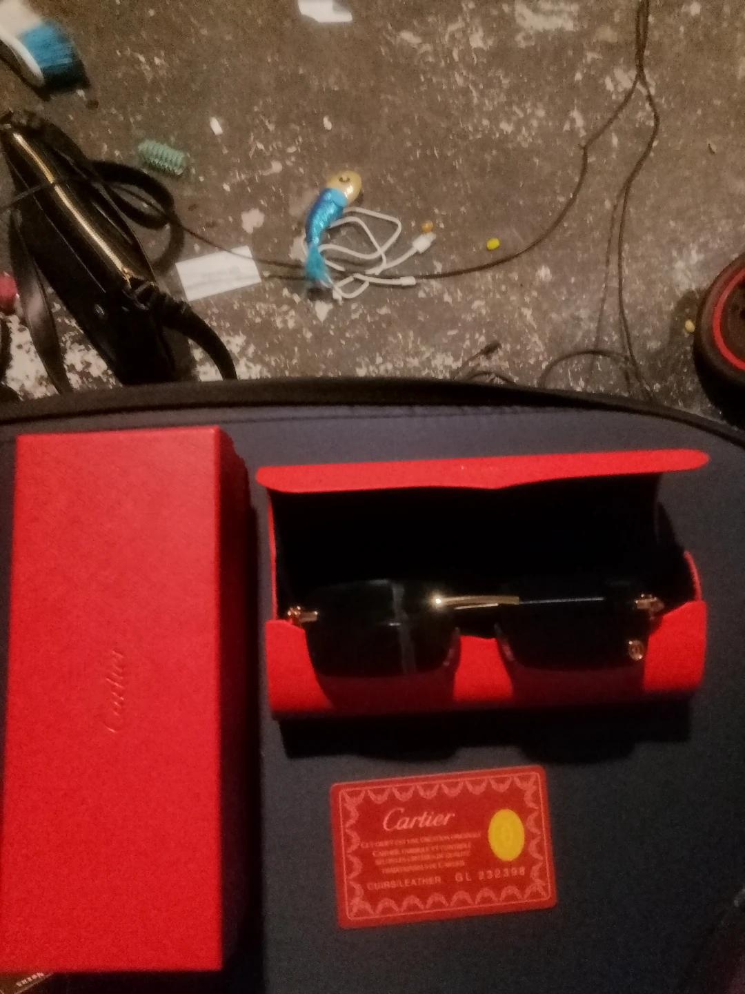Cartier Sunglasses with Case and Authenticity Card