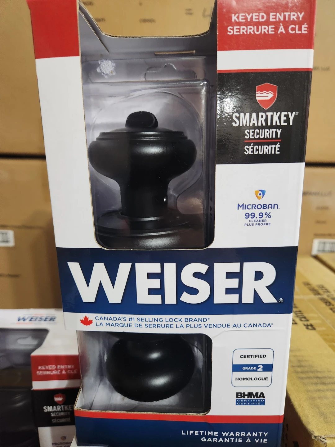 Weiser SmartKey Security Keyed Entry Lock - Black