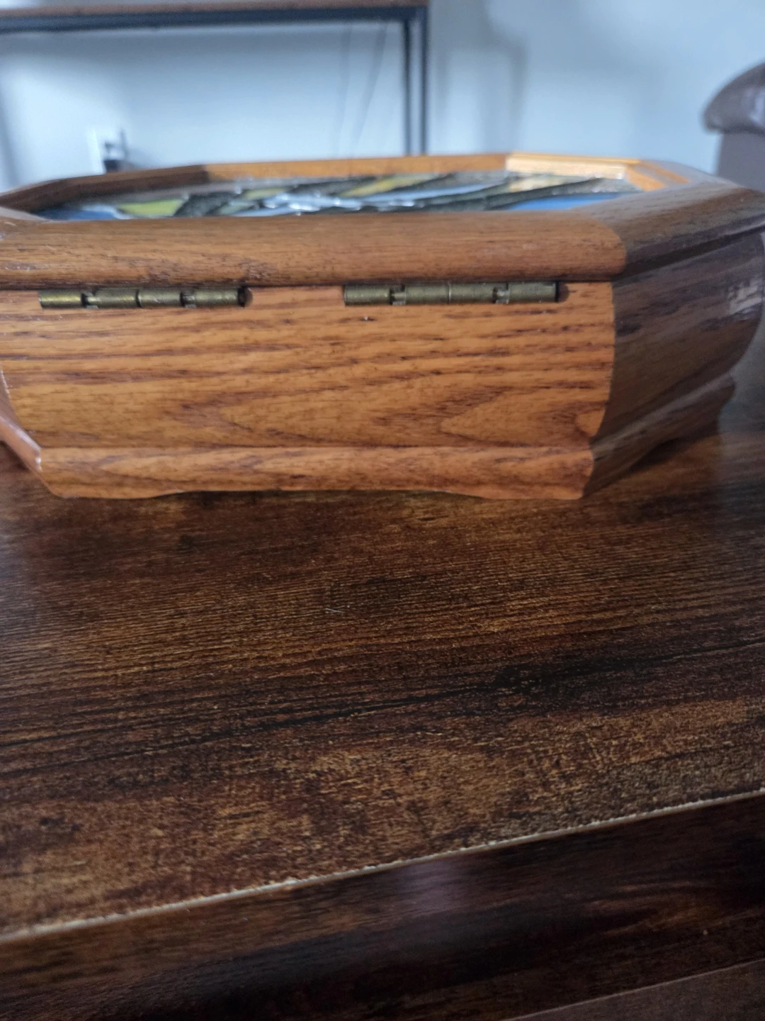 Stained Glass Trinket Box with Bird Design - photo 5