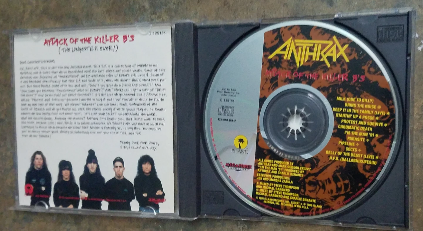 Anthrax Attack Of The Killer B's Mint Condition CD - photo 2