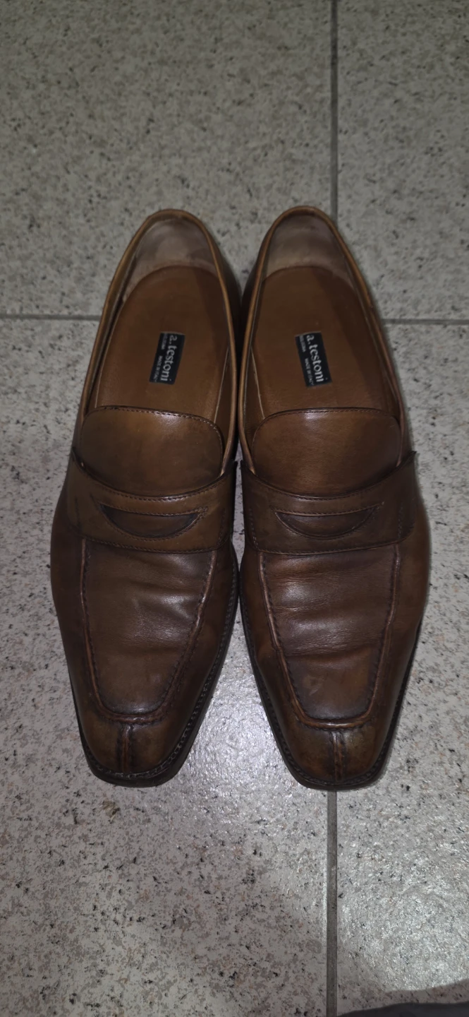 Made in Italy A.Testoni Men's brown Leather Loafers(UK10)