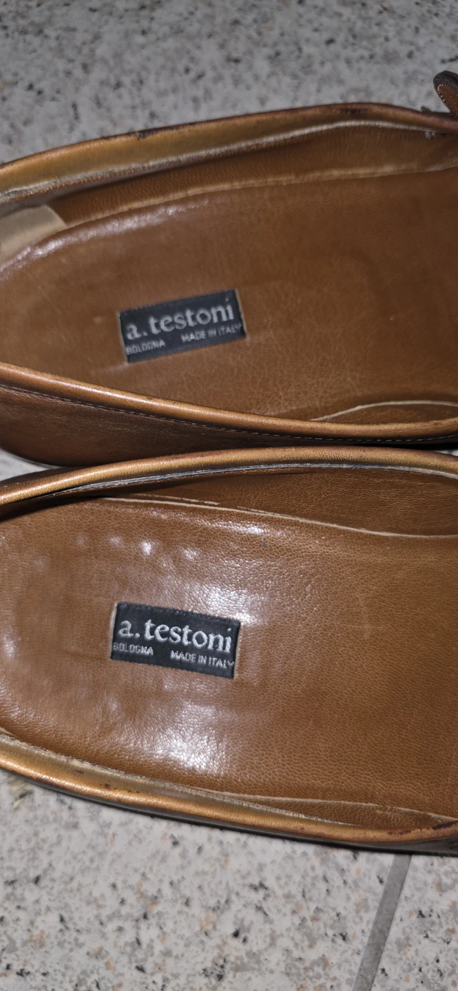 Made in Italy A.Testoni Men's brown Leather Loafers(UK10) - photo 2