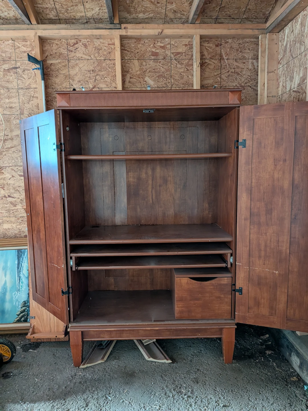 Large Desk with Shelves and Drawer - photo 2