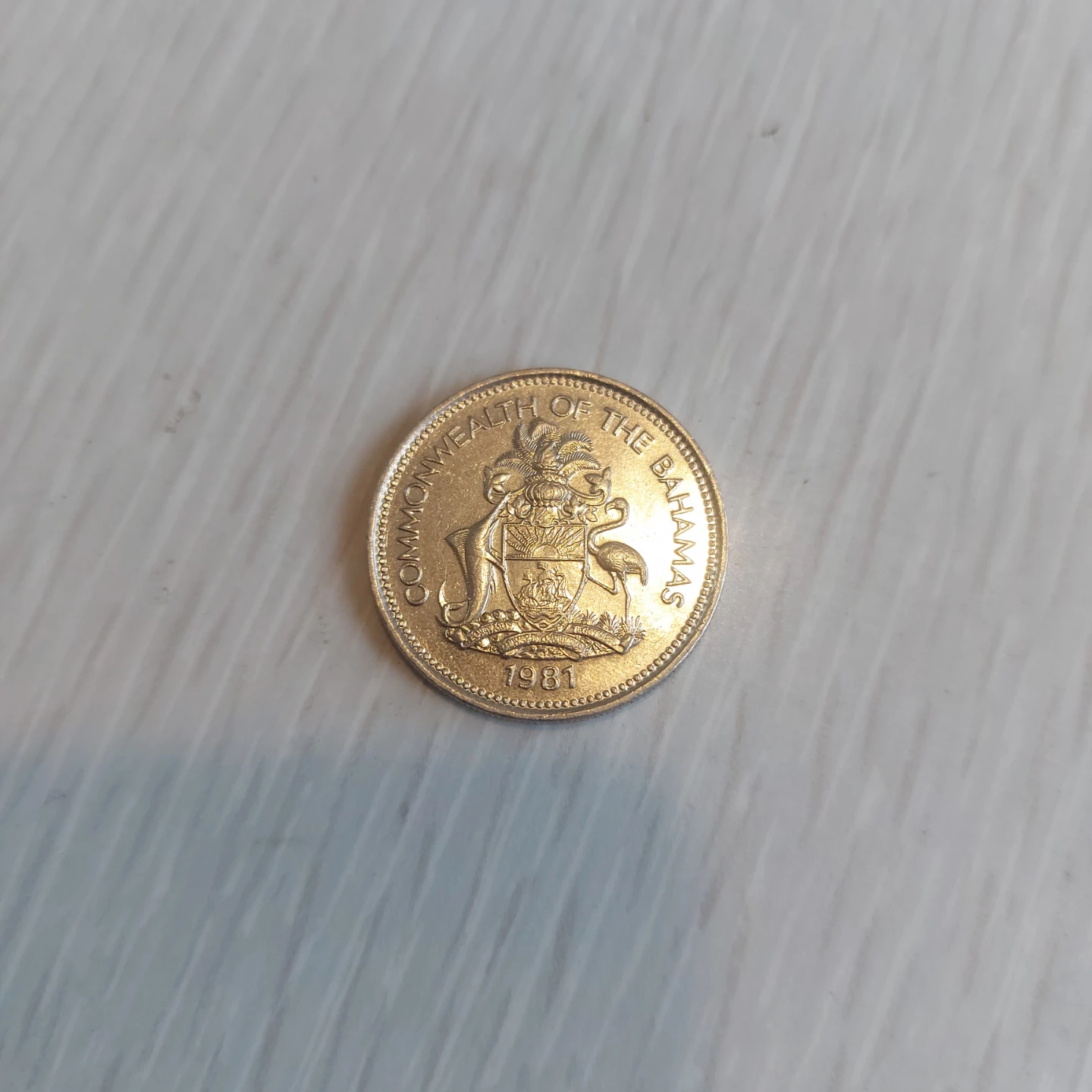 1981 Commonwealth of the Bahamas 25 Cents Coin - photo 2