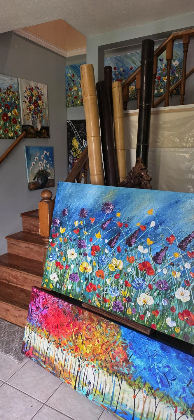 Huge original hand-painted painting by local artist - photo 4