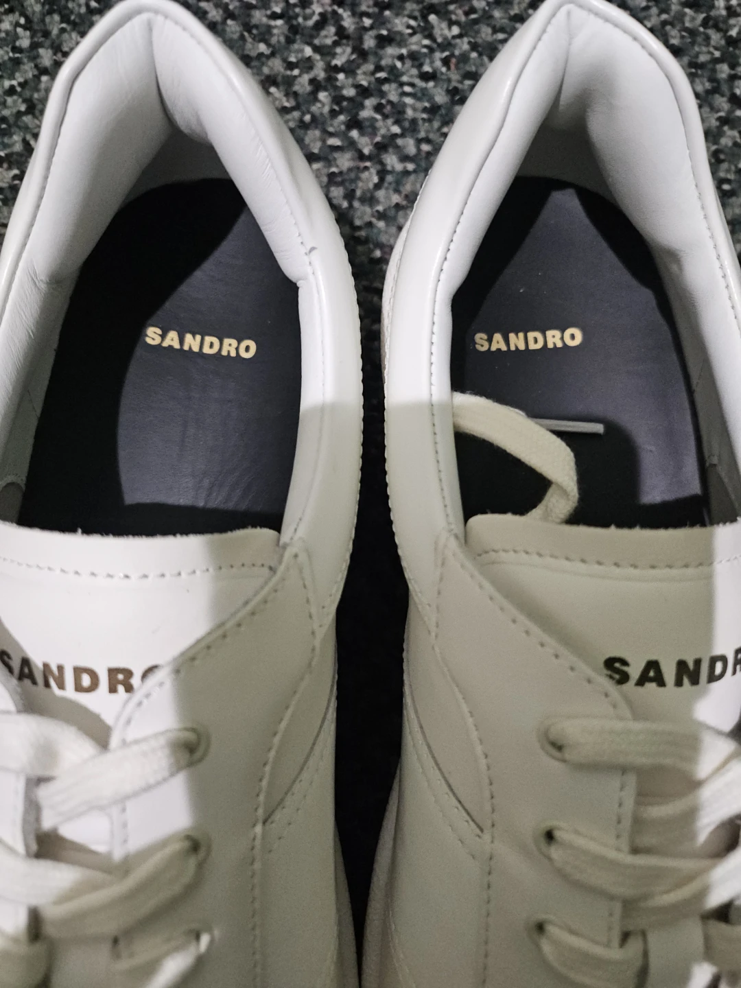 White Sandro Leather Sneakers - photo 3