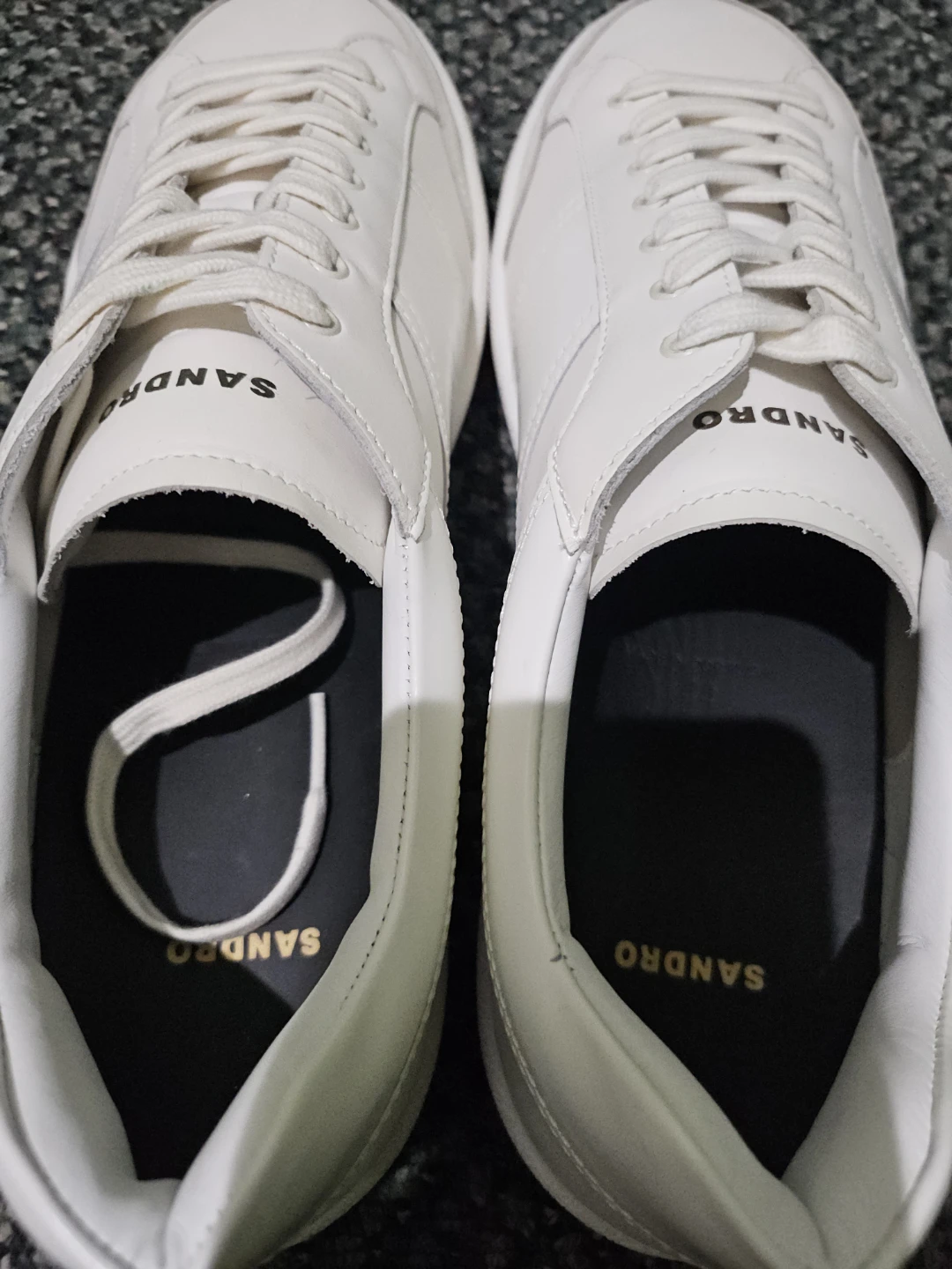 White Sandro Leather Sneakers - photo 4