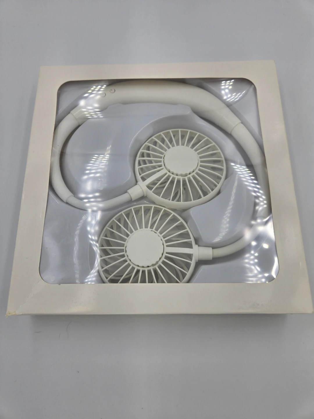 White Wearable Neck Fan