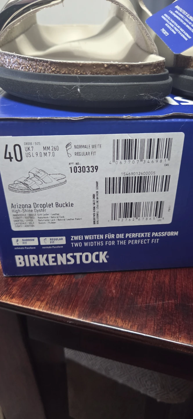 New Birkenstock Arizona Droplet Buckle High Shine Sandals - photo 2