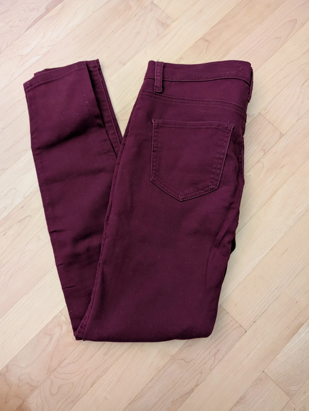 Forever 21 Burgundy jeans - skinny fit - photo 3