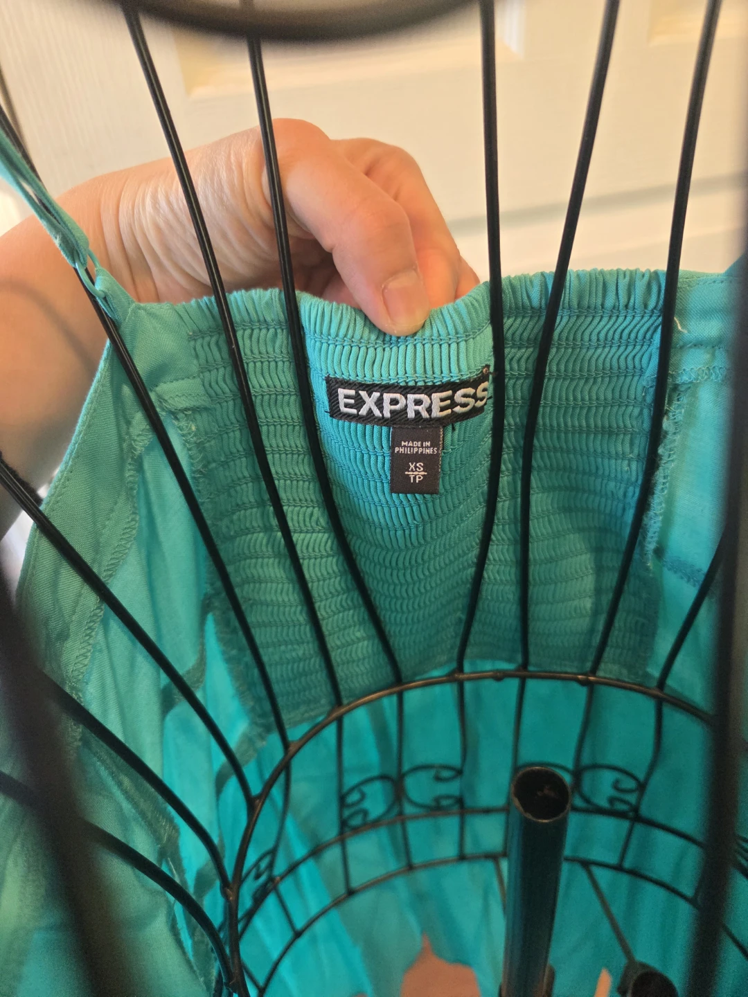 Express Teal Smocked Back Sundress - photo 3