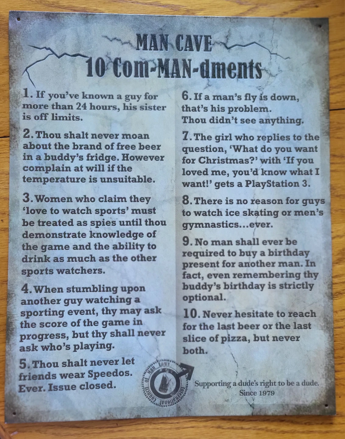 Man Cave Metal sign