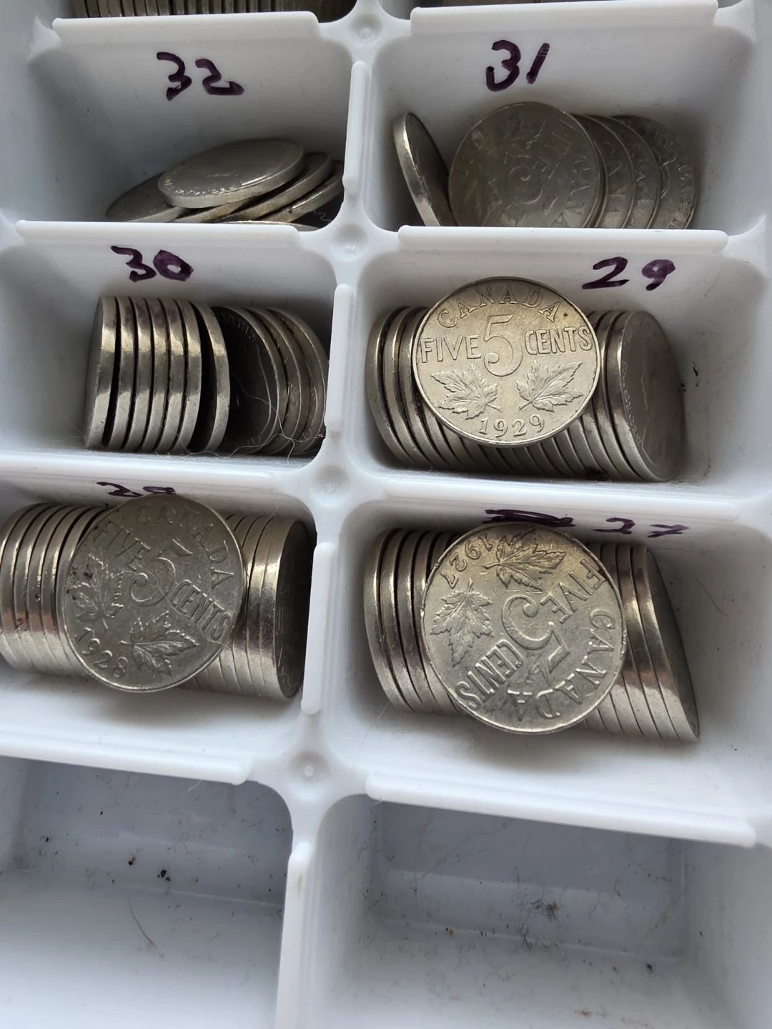 Canada nickels. 1922-2022