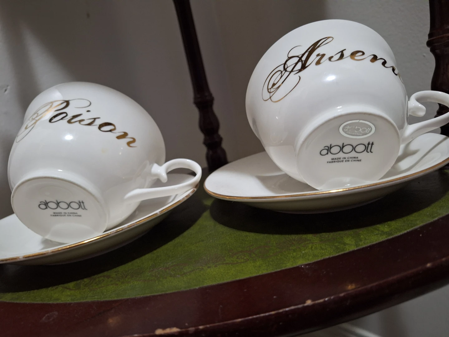 Abbott Poison & Arsenic Teacups with Saucers (Set of 2) - photo 5