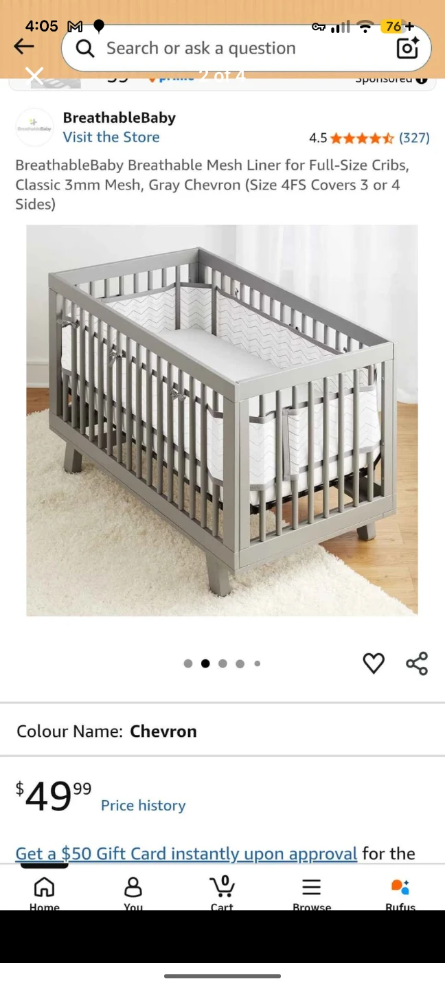 Breathable Baby Mesh Crib Liner - photo 2