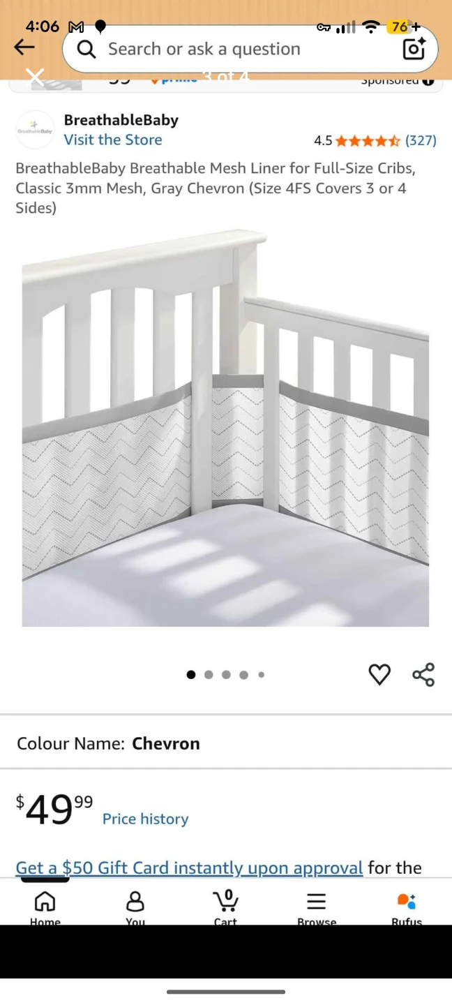 Breathable Baby Mesh Crib Liner - photo 3