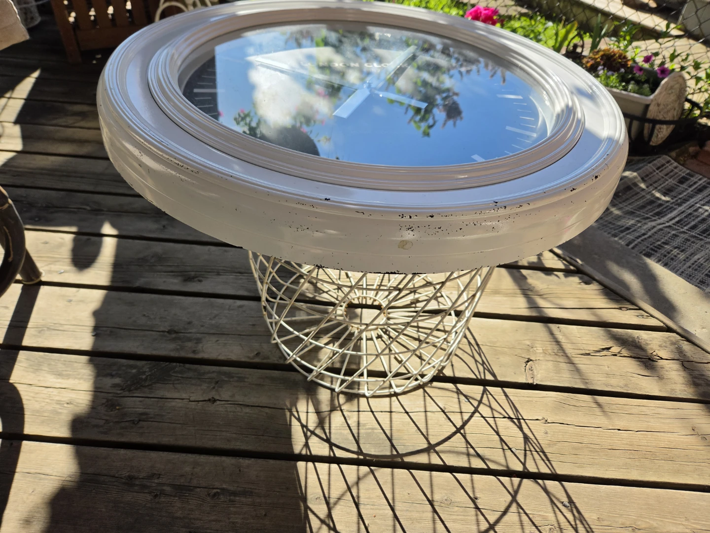 Side Table with London Clock