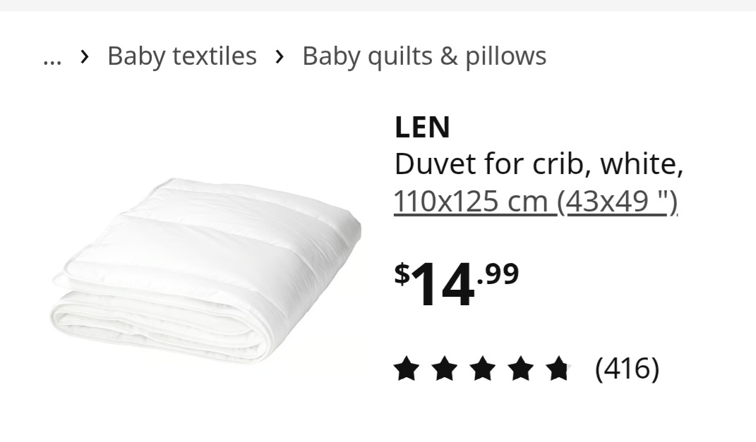 IKEA LEN Crib Duvet - photo 3