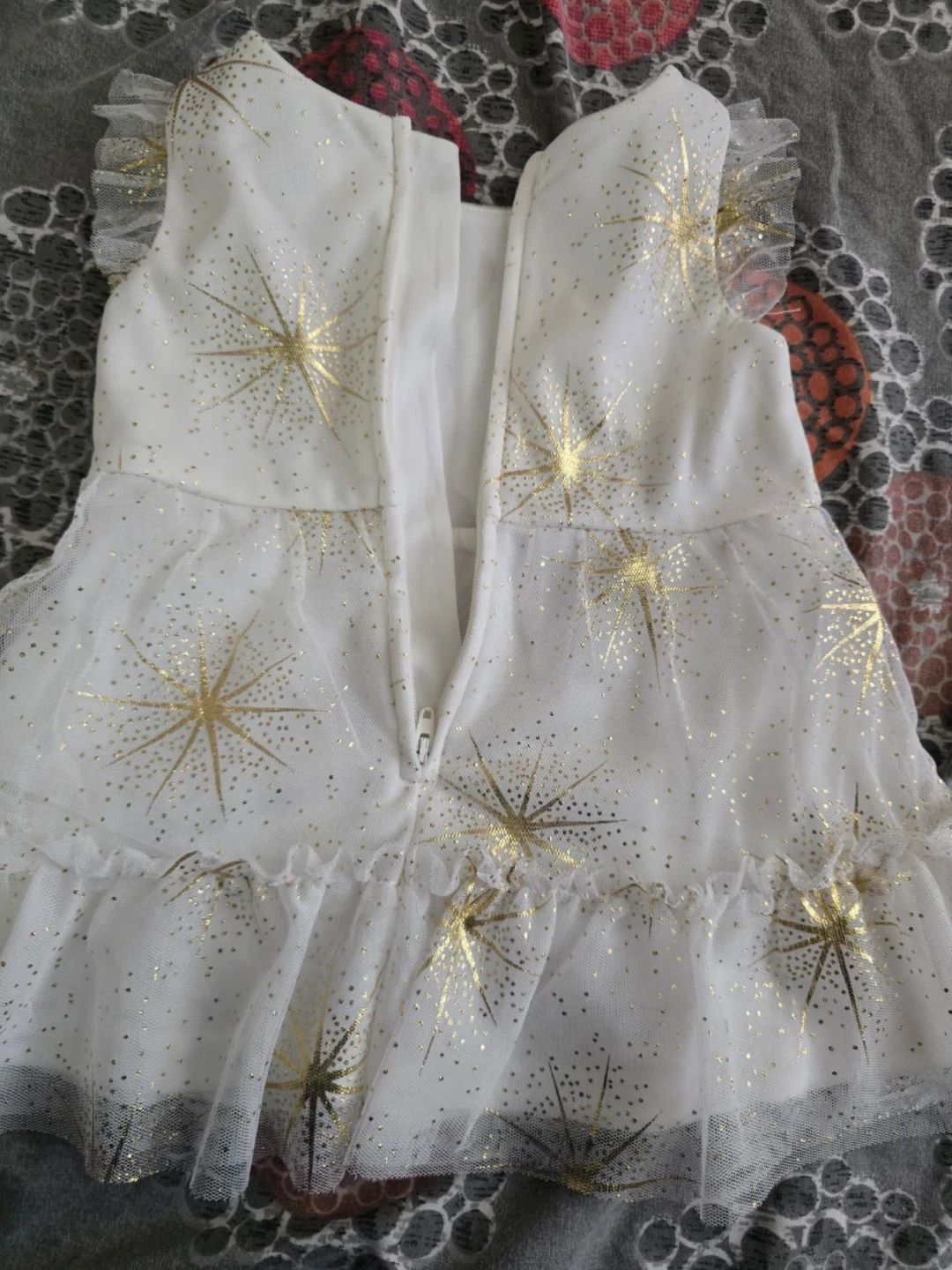 ⚽️ The Children's Place White Gold Star Dress - photo 3
