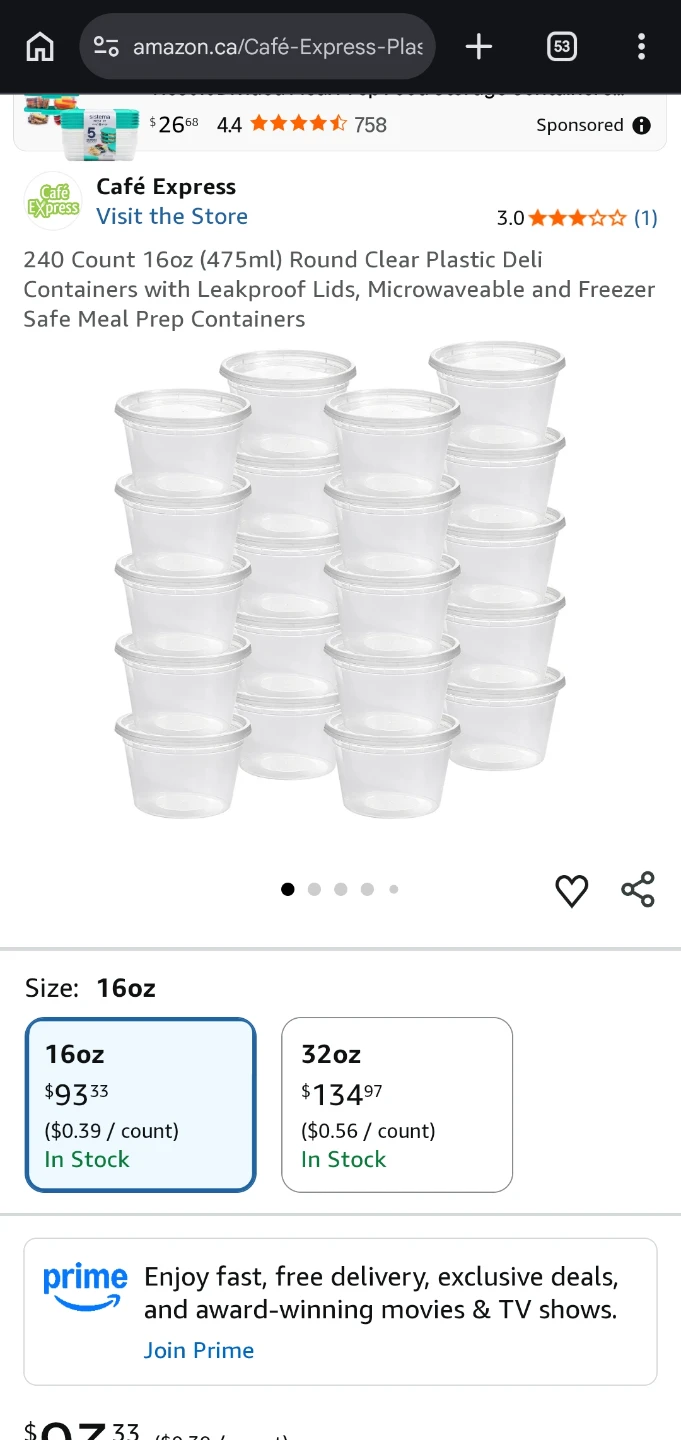Café Express 16oz Clear Round Deli Containers with Lids - photo 3