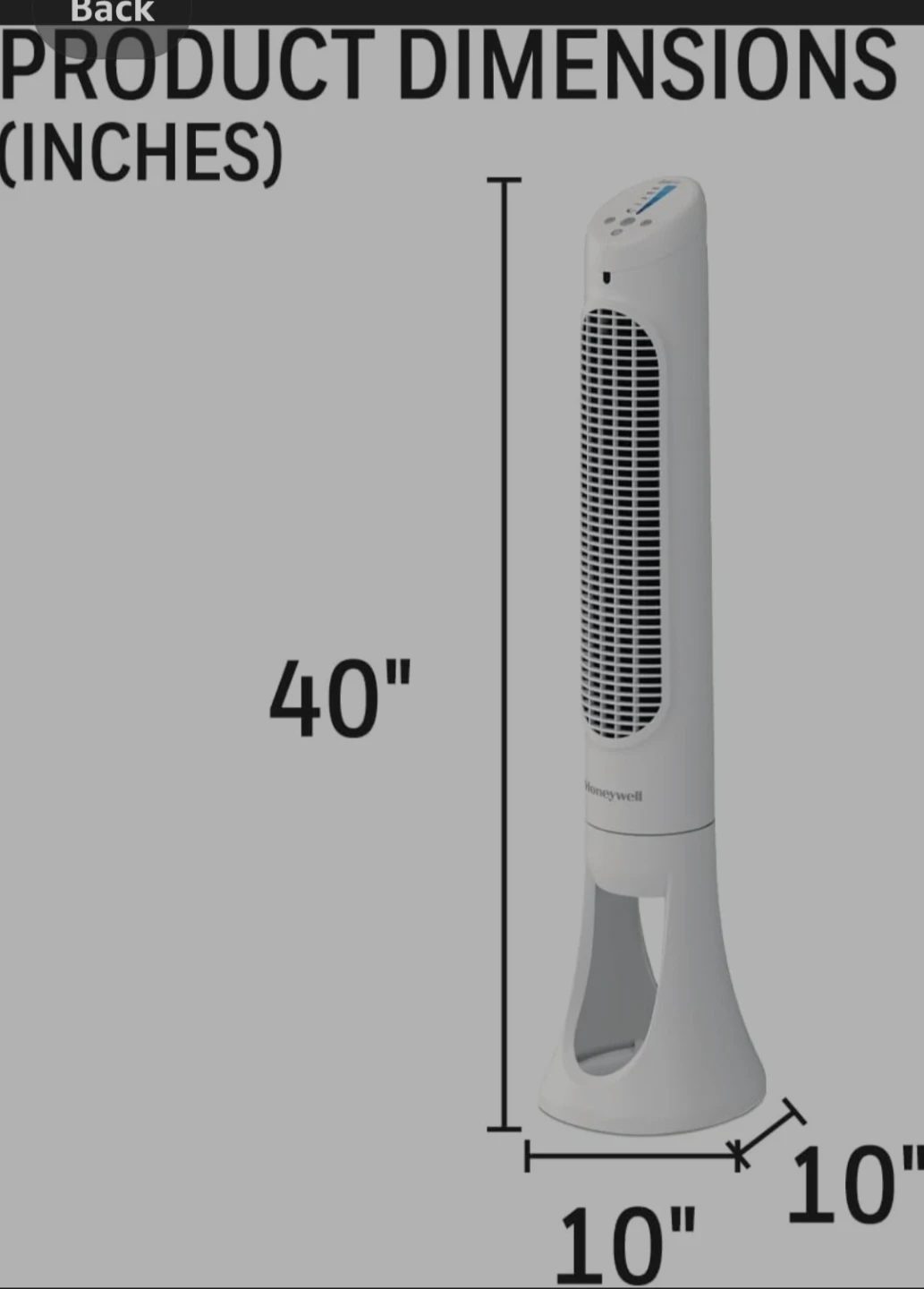 Honeywell Tower Fan - photo 2
