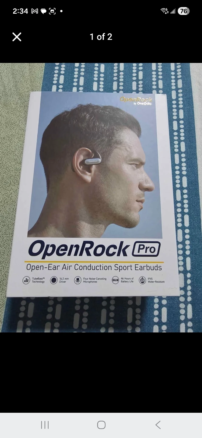 OneOdio OpenRock Pro Open-Ear Air Conduction Sport Earbuds