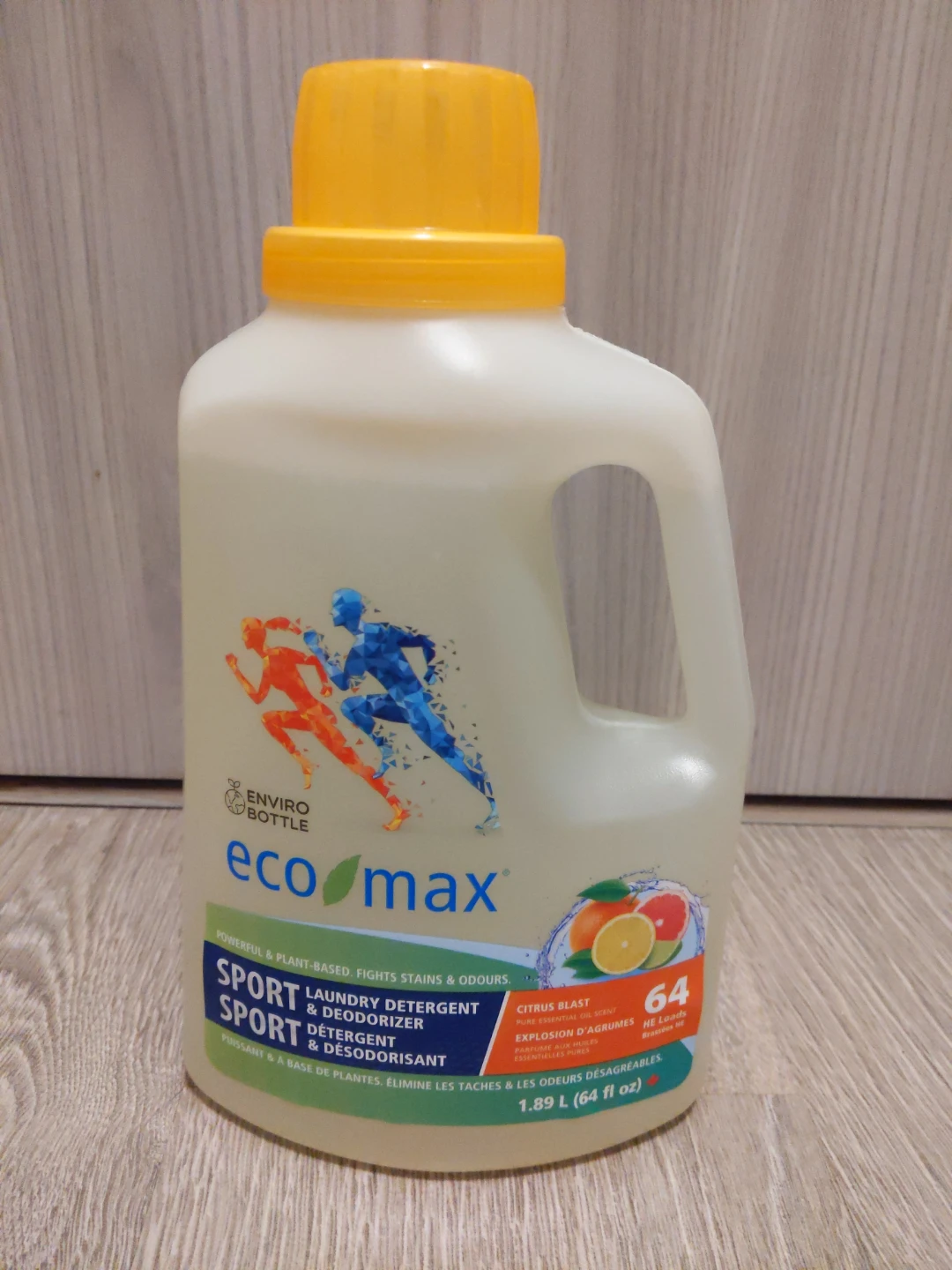 NEW Eco Max Sport Laundry Detergent & Deodorizer Citrus 1.89L
