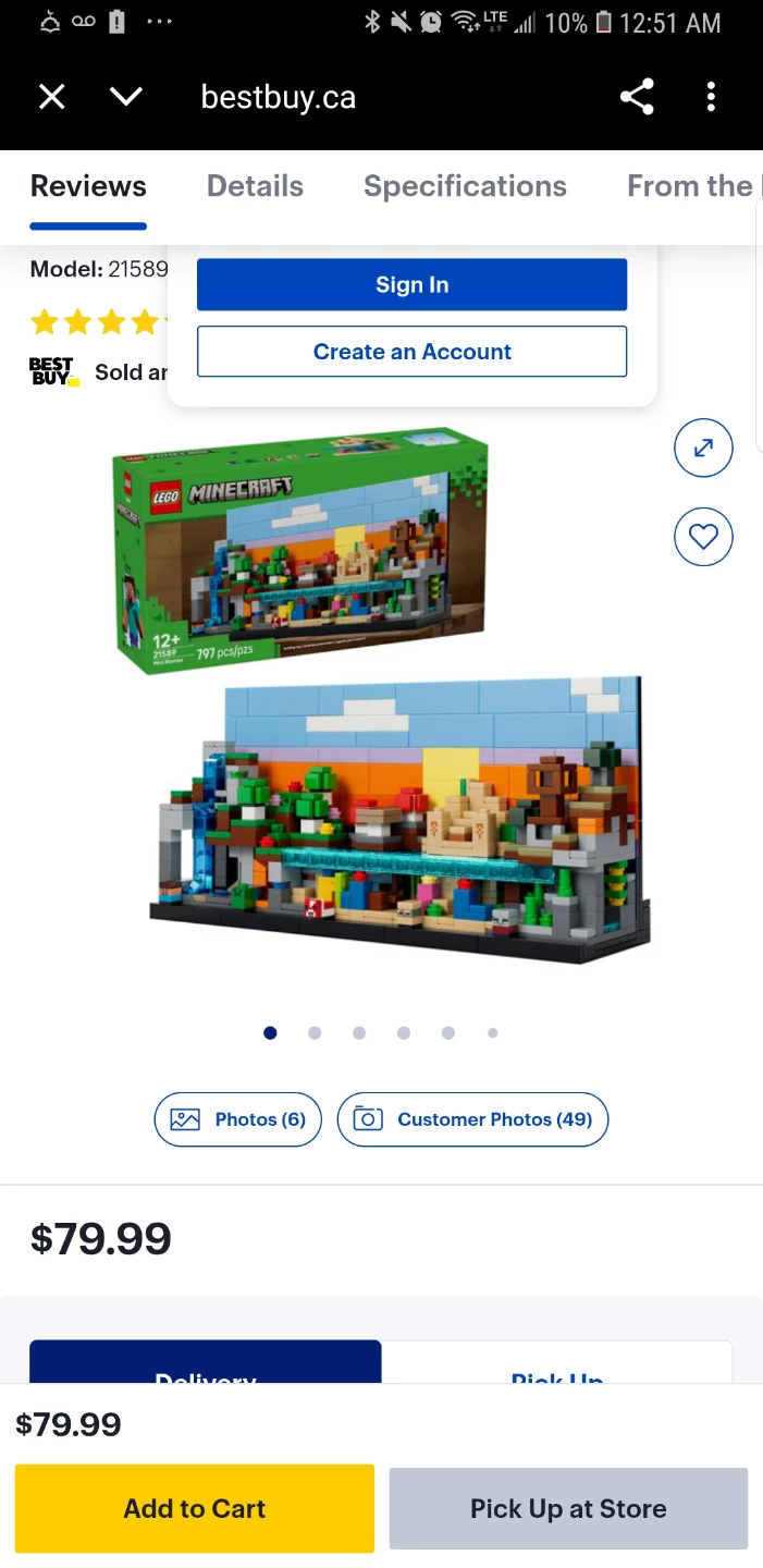 LEGO Minecraft Mini Biomes Set (Model 21589)