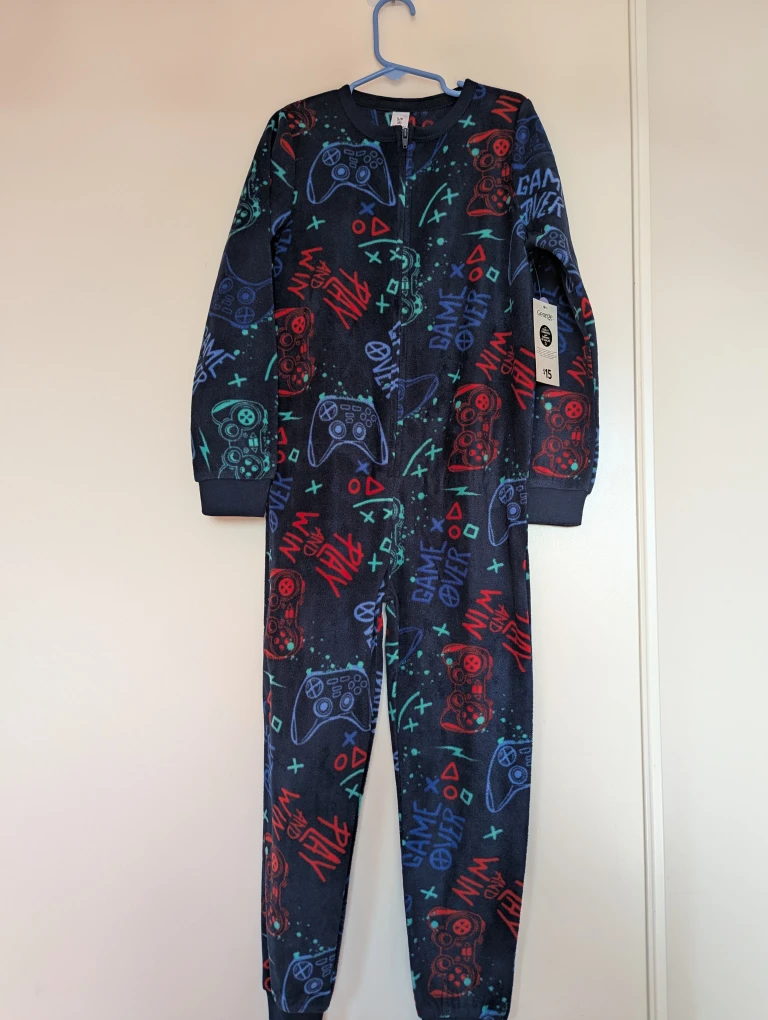 George Kids' Pajamas All-in-One Sleepsuit - Gaming Theme