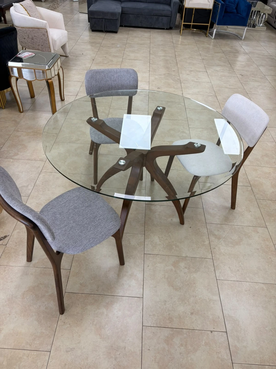 Wooden Dining Table with Upholstered Chairs - photo 3