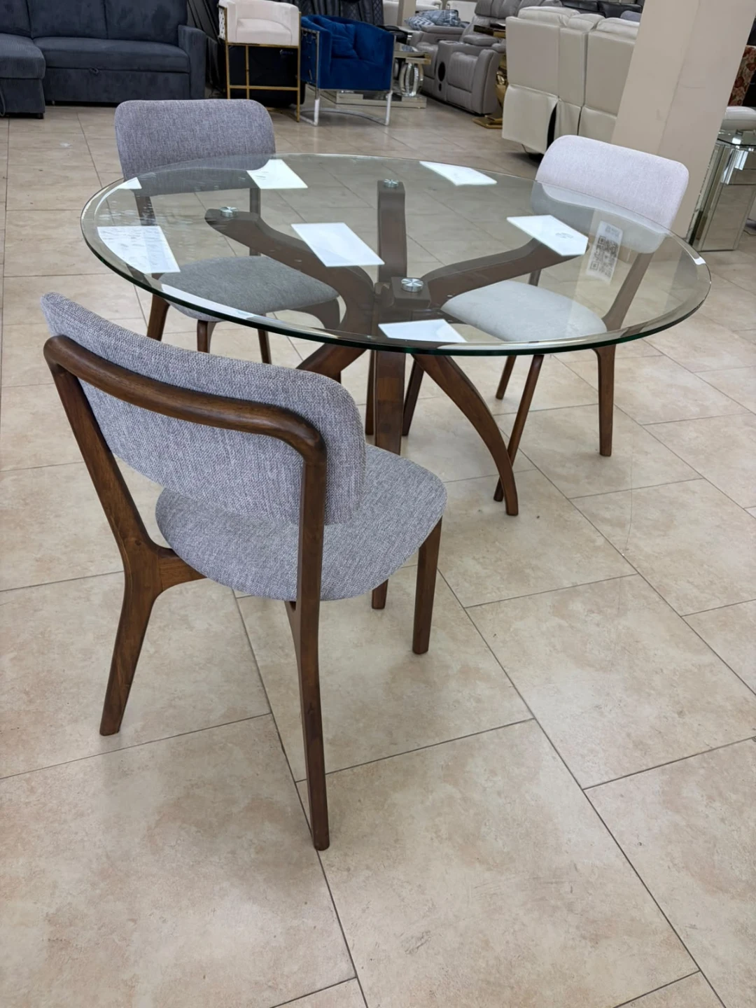 Wooden Dining Table with Upholstered Chairs - photo 4