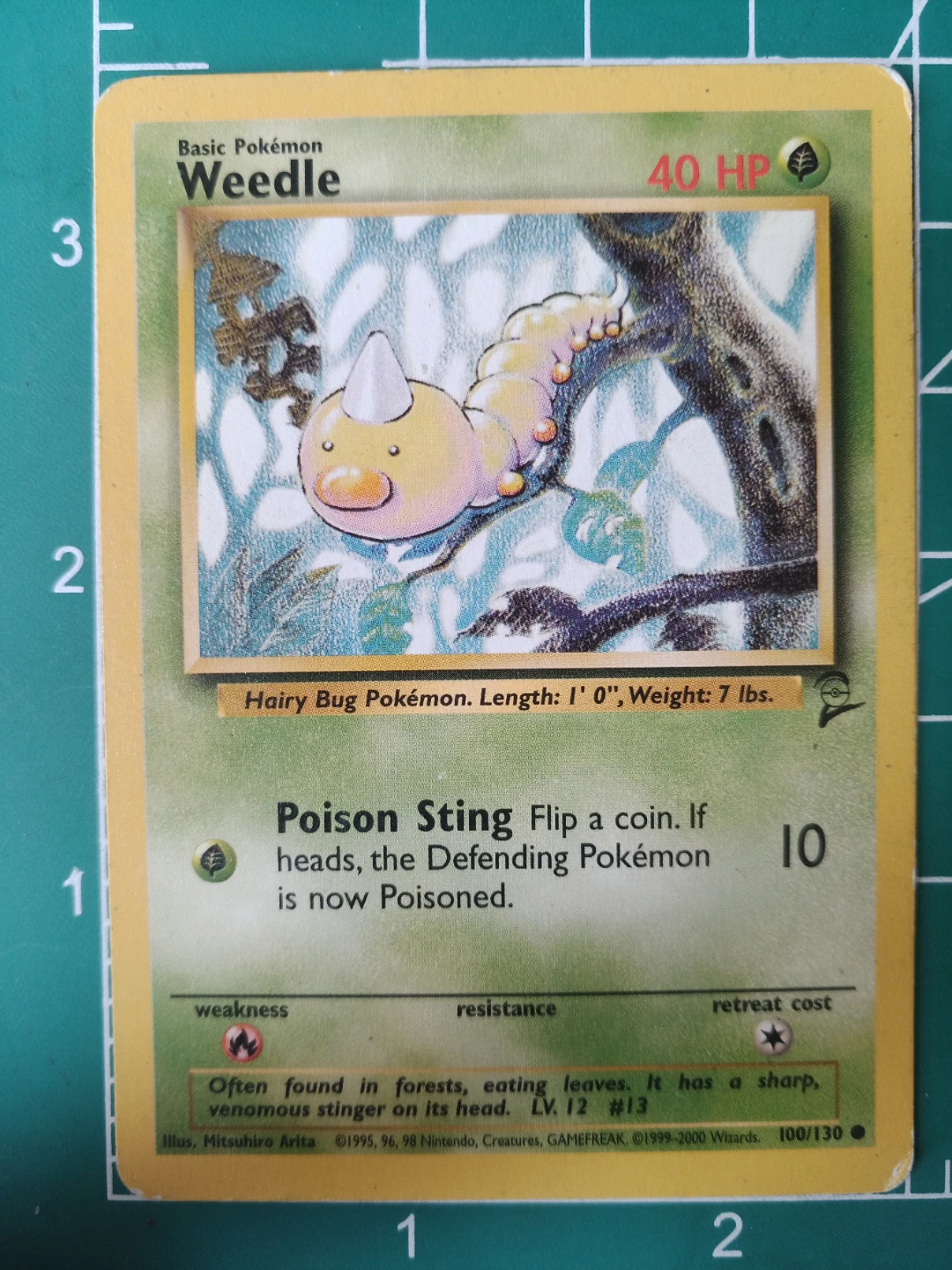 Pokemon Weedle Trading Card 100/130