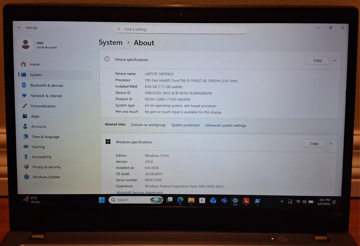 Lenovo ThinkPad Laptop - Intel Core i5 - photo 2