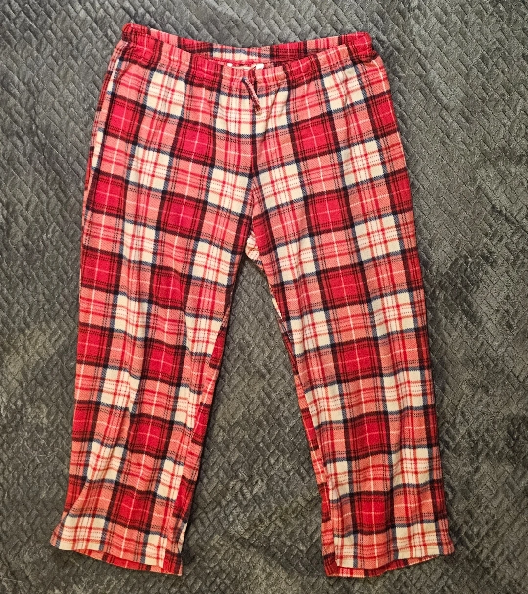 La Vie en Rose Red Plaid Micropolar PJ Set - photo 3