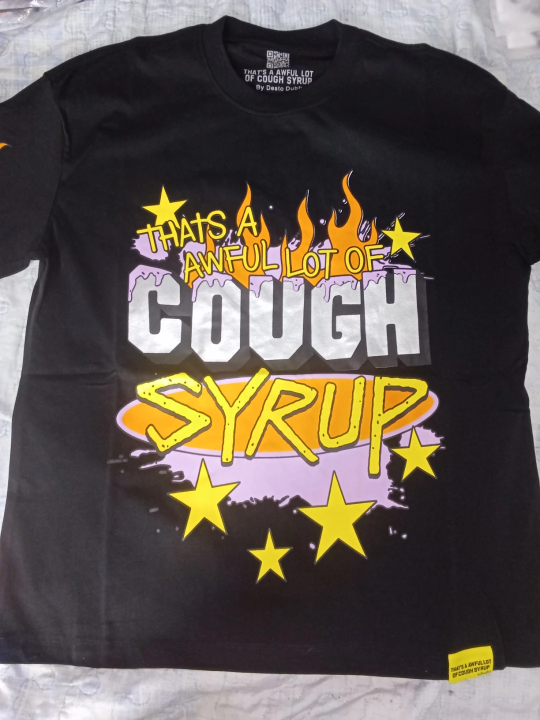 Black "That's A Awful Lot Of Cough Syrup" Graphic T-Shirt - photo 2