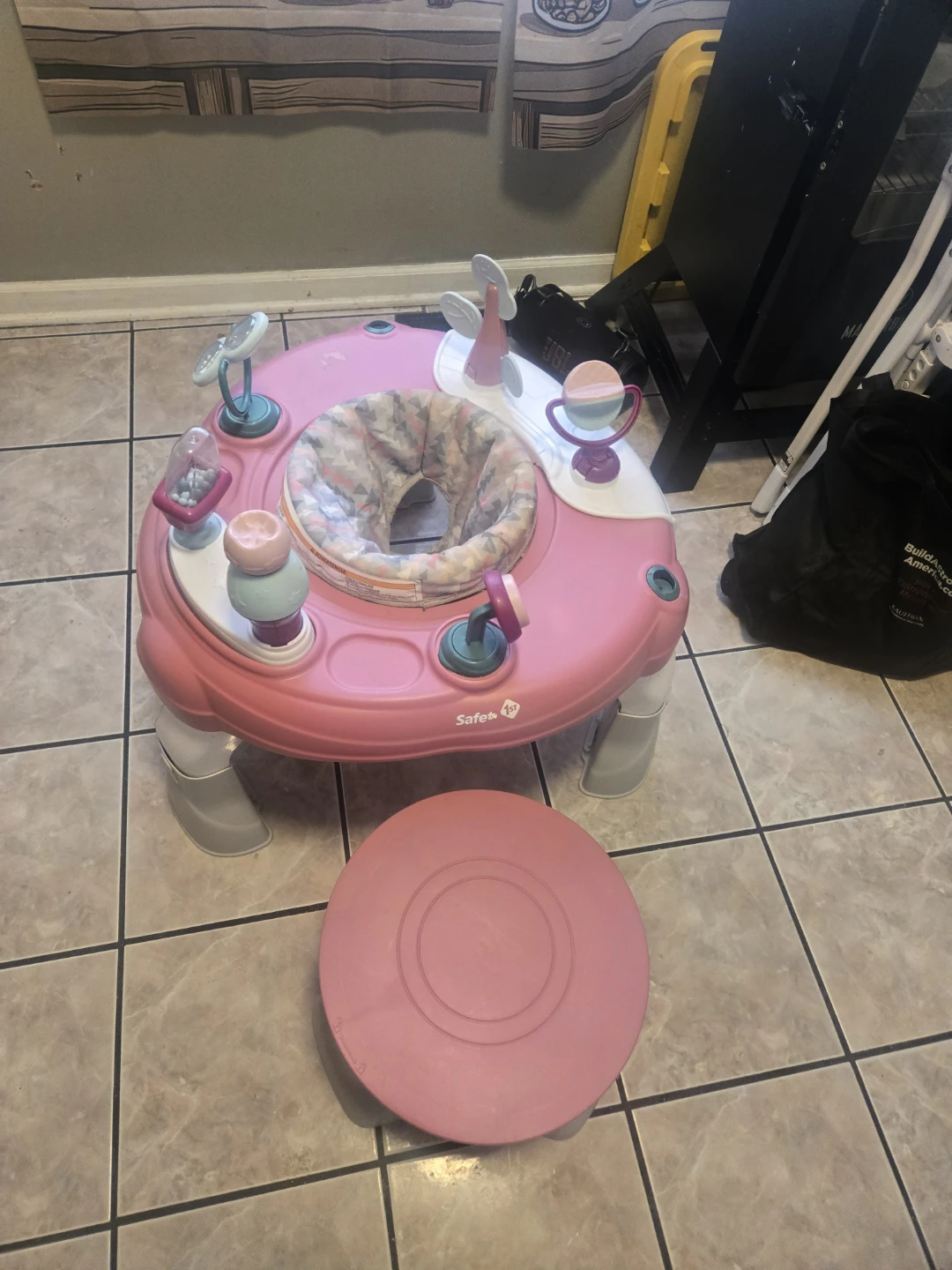 Pink Baby Activity Center with Seat and Stool