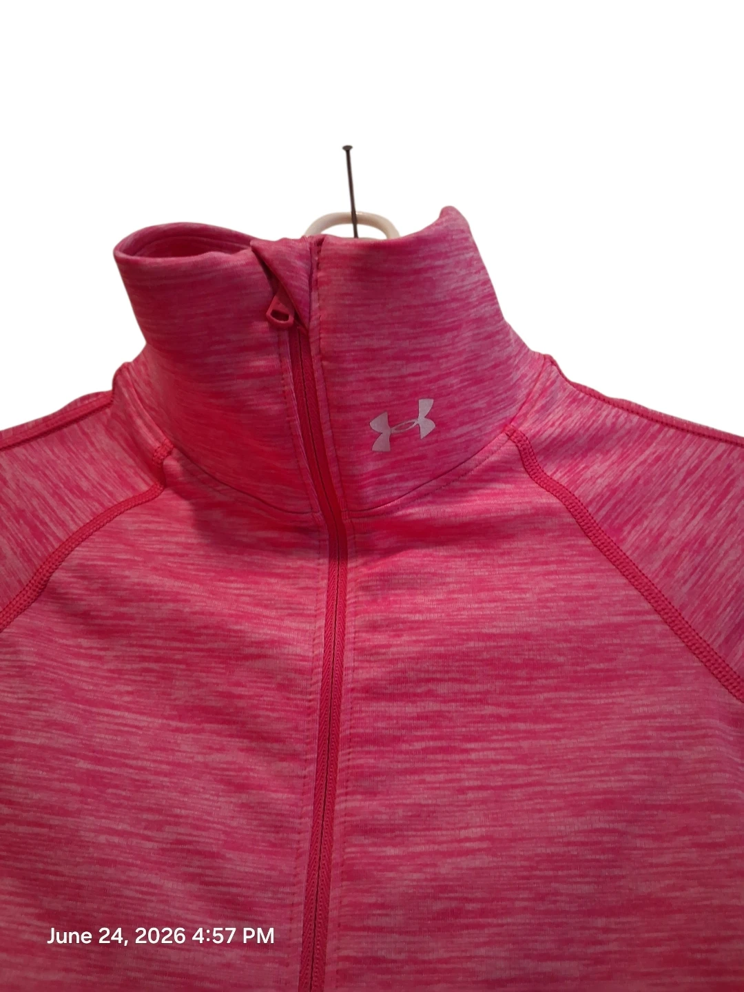 Under Armour Pink 1/2 Zip Long Sleeve Athletic Top - photo 2