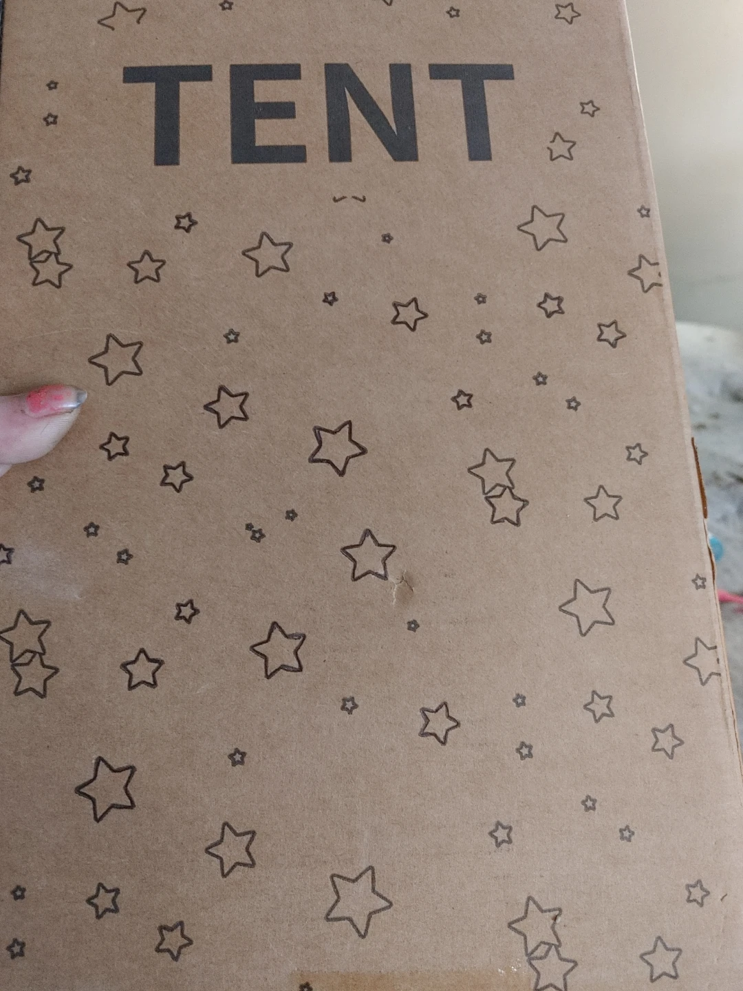 TENT box with stars