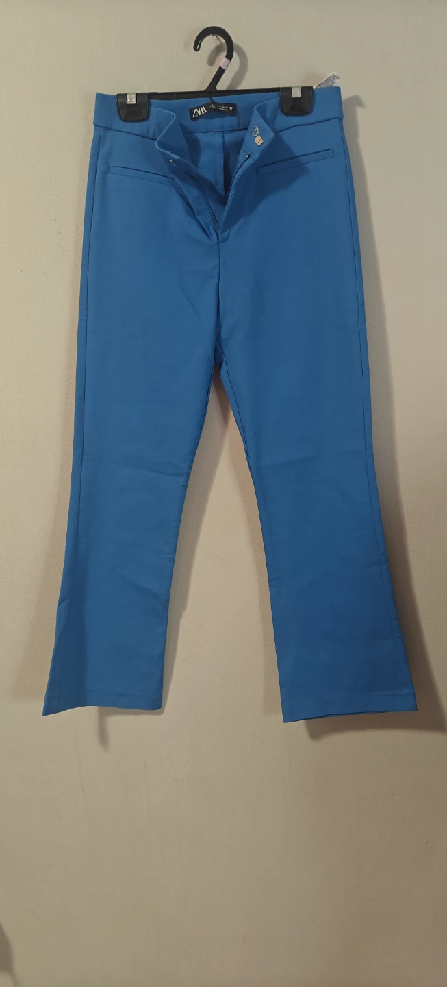 Zara Blue High-Waisted Trousers