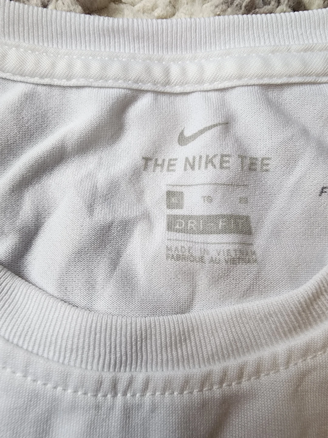 Nike Dri-FIT White Floral Swoosh Tank Top - Medium - photo 2