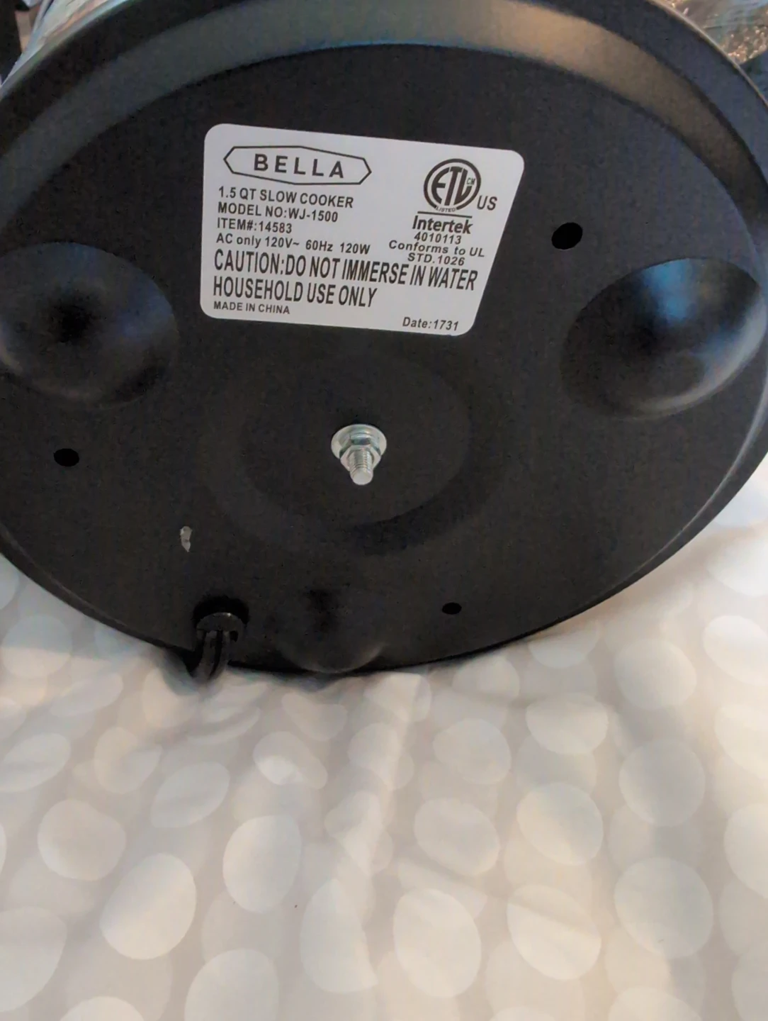 BELLA 1.5 Qt Slow Cooker - photo 4