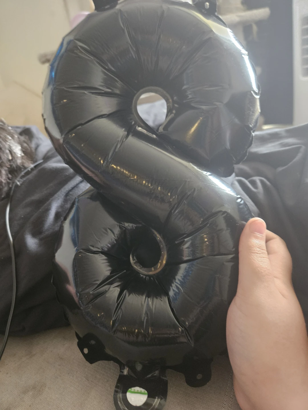 Black Number 8 Foil Balloon